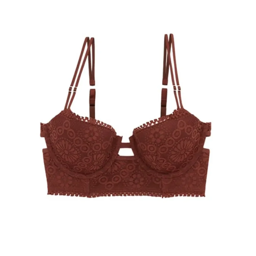 Aerie Real Power Balconette Joy Lace Bra - Cabin Fever NWT Size 34B - Picture 1 of 10